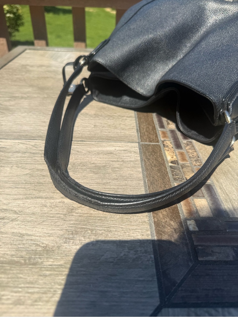 GUC COACH Edie 31 Black Pebbled Leather Shoulder Bag w/ COA - Picture 9 of 16